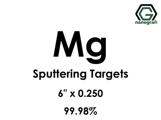 Magnesium (Mg) Sputtering Targets, Size:6'' ,Thickness:0.250'' , Purity: 99.98%