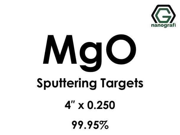 Magnesium Oxide (MgO) Sputtering Targets, Size:4'' ,Thickness:0.250'' , Purity: 99.95%