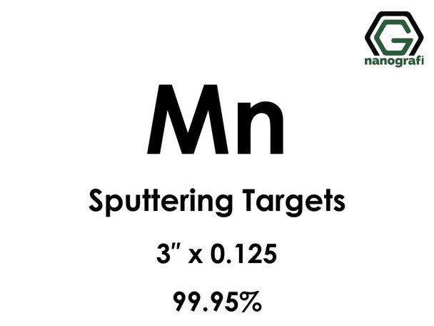 Manganese (Mn) Sputtering Targets, Size:3'' ,Thickness:0.125'' , Purity: 99.95%