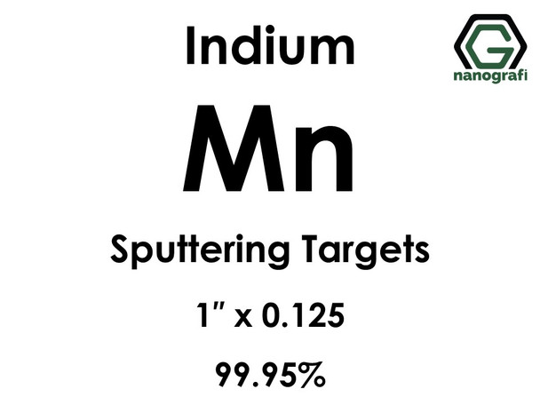Manganese (indium)(Mn) Sputtering Targets, Size:1'' ,Thickness:0.125'' , Purity: 99.95%