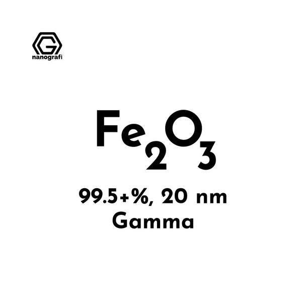Iron Oxide (Fe2O3) Nanopowder/Nanoparticles, Gamma, High Purity: 99.5+%, Size: 20 nm NG04SO1403