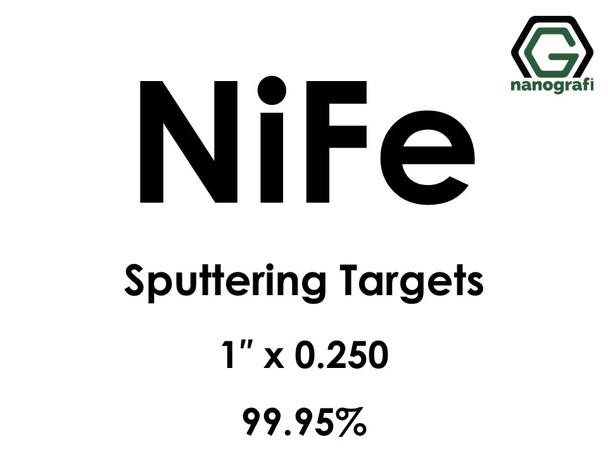 Nickel Iron (NiFe) Sputtering Targets, Size:1'' ,Thickness:0.250'' , Purity: 99.95%