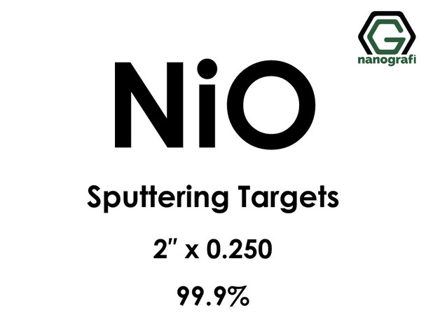 Nickel Oxide (NiO) Sputtering Targets, Size:2'' ,Thickness:0.250'' , Purity: 99.9%