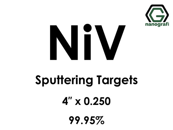 Nickel Vanadium (NiV) Sputtering Targets, Size:4'' ,Thickness:0.250'' , Purity: 99.95%