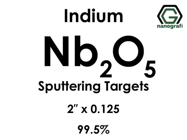 Niobium Oxide (indium)(Nb2O5) Sputtering Targets, Size:2'' ,Thickness:0.125'' , Purity: 99.5%