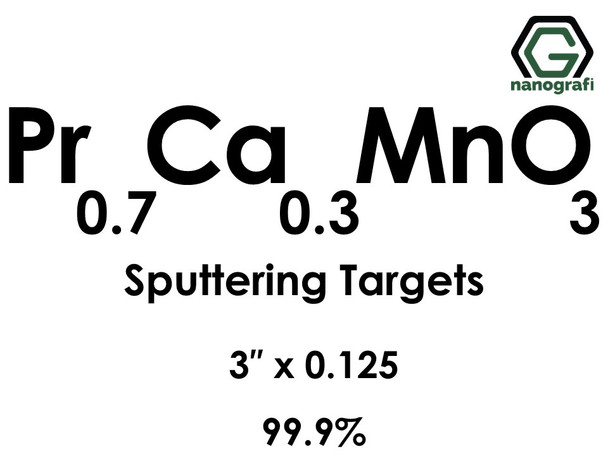 Praseodymium Calcium Manganate (Pr0.7Ca0.3MnO3) Sputtering Targets, Size:3'' ,Thickness:0.125'' , Purity: 99.9%