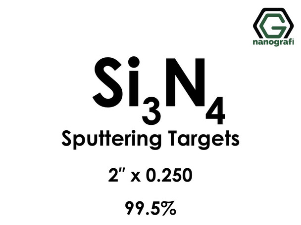 Silicon Nitride(Dark gray to black)(Si3N4) Sputtering Targets, Size:2'' ,Thickness:0.250'' , Purity: 99.5%