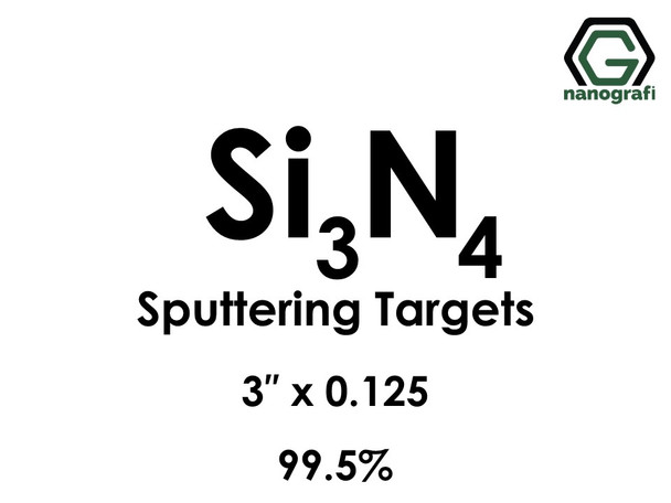 Silicon Nitride(Dark gray to black)(Si3N4) Sputtering Targets, Size:3'' ,Thickness:0.125'' , Purity: 99.5%