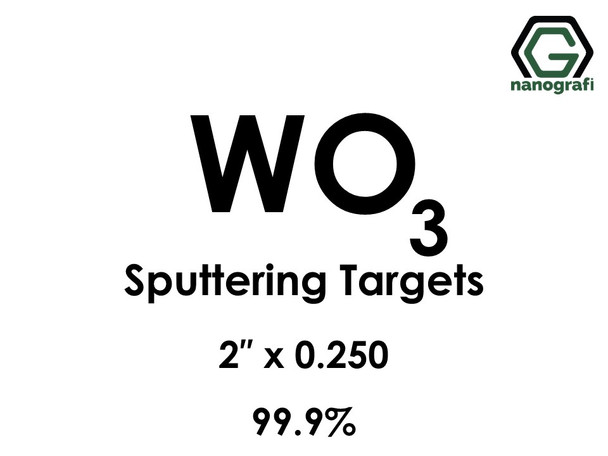 Tungsten Oxide (WO3) Sputtering Targets, Size:2'' ,Thickness:0.250'' , Purity: 99.9% 