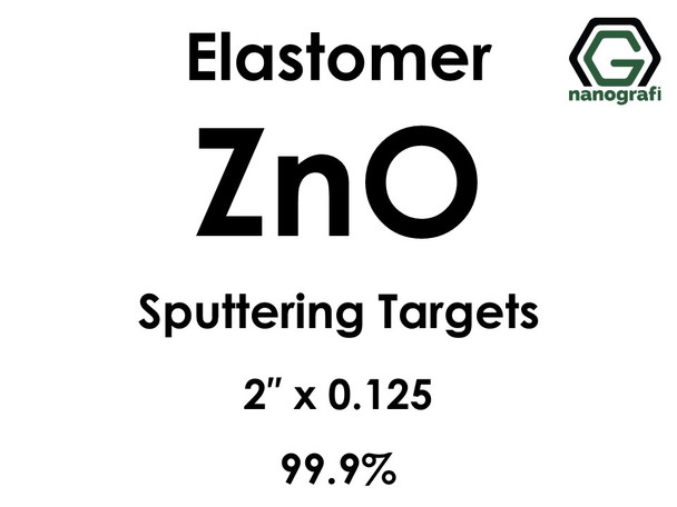 Zinc Oxide (ZnO) Sputtering Targets, elastomer, Purity: 99.9%, Size: 2'', Thickness: 0.125'' 