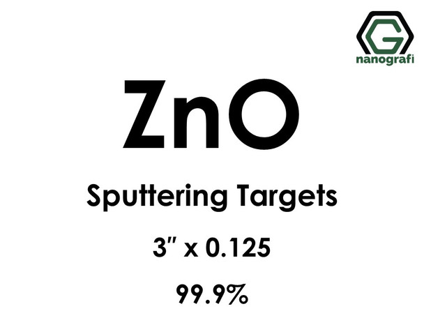 Zinc Oxide (ZnO) Sputtering Targets, Size:3'' ,Thickness:0.125'' , Purity: 99.9% 