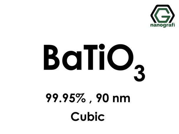 Barium Titanate (BaTiO3) Nanopowder/Nanoparticles, Purity: 99.95%, Size: 90 nm, Cubic- NG04MO0505