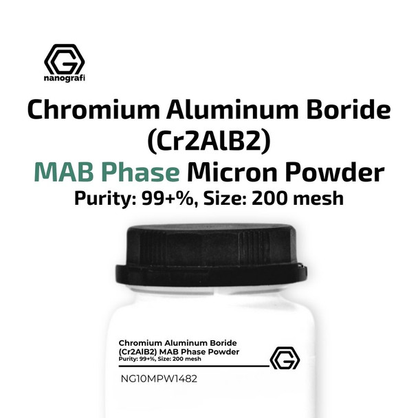 Chromium Aluminum Boride (Cr2AlB2) MAB Phase Powder, Purity: 99+%, Size: 200 mesh (NG10MPW1482)