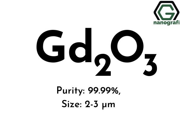 NG10MPW1507 - Gadolinium Oxide (Gd2O3) Micron Powder, Purity: 99.99%, Size: 2-3 μm