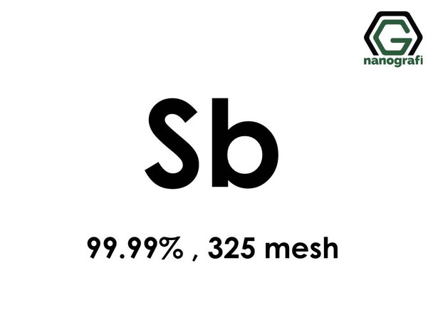 Sb(Antimony) Micron Powder, 325 mesh, 99.99 %