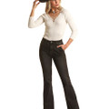Rock & Roll Ladies Black High Rise Extra Stretch Trouser Jeans BW5HD02989