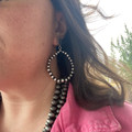 Sterling Silver Daisy Post with Circle Dangle Navajo Earrings