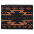 Red Dirt Bifold Wallet with Aztec and Bison Design