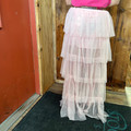 ce & Emma Pink Tulle Ruffled High Low Skirt GE-9088E-P