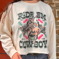 Rock & Roll Ladies Ride Em Boxy Pullover BW91T04534