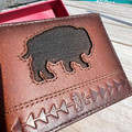 Red Dirt Hat Co. Raised Bison Bifold Wallet 24170881W12