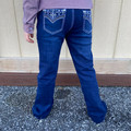 Cowgirl Hardware Girl's Brushed Aztec Boot Cut Jeans