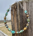 Genuine Sterling Silver and Polish Turquoise Bracelet