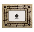 Paseo Road Cream Double Barbwire 4"x6" Picture Frame WD1009-46-CR