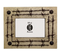 Paseo Road Cream Double Barbwire 4"x6" Picture Frame WD1009-46-CR