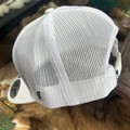 Hooey White Trucker Hat With Blue Stitching 2560T-WH