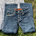 RRock & Roll Boy's Dark Vintage Embroidered V Bootcut Jeans BB0BD06132