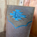 Red Dirt Hat Co. Teal Inlay Rodeo Wallet