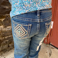 Rock & Roll Girl's Aztec Diamond Pocket Trouser Jeans BG5MD06102