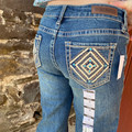 Rock & Roll Girl's Aztec Diamond Pocket Trouser Jeans BG5MD06102