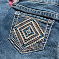 Rock & Roll Girl's Aztec Diamond Pocket Trouser Jeans BG5MD06102
