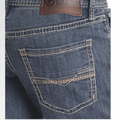 Rock & Roll Men's Embroidered Pocket Double Barrel Straight Jeans BM0SD06121