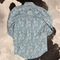 Panhandle Men's Turquoise Paisley Long Sleeve Snap Down RMN2S05681