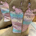 Roper Little Kid's Pastel Lace Glitter Boot 09-018-1903-2801 TA