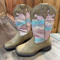 Roper Little Kid's Pastel Lace Glitter Boot 09-018-1903-2801 TA