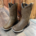 Roper Little Kid's Tan Oiled Suede Monterey Square Toe Boot 09-018-0911-3313 TA