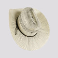 American Hat Makers Ivory/Black Curly Straw Cowboy Hat