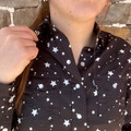 Hooey Ladies Sol Black Star Pattern Snap Shirt HT1867BKWH