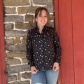 Hooey Ladies Sol Black Star Pattern Snap Shirt HT1867BKWH