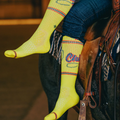 Lucky Chuck Cactus Alley-Chicken Roping Yellow Performance Socks LC12-12160