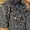 Panhandle Boy's Rough Stock Black Small Geo Print Snap Shirt RBN3S06550