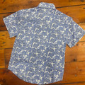 Rock & Roll Boy's Blue Paisley Short Sleeve Snap Shirt BBN3S06494