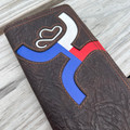 Hooey "Texican" Brown/Texas Flag Inlay Rodeo Wallet HW035-BR