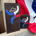 Hooey "Texican" Brown/Texas Flag Inlay Rodeo Wallet HW035-BR