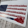 Hooey "Liberty Roper" Navy/Red/White Flag Sticker ST1008NVRD
