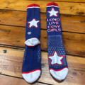 Lucky Chuck Long Live Cowgirls Red And Blue Performance Socks LC12-12178